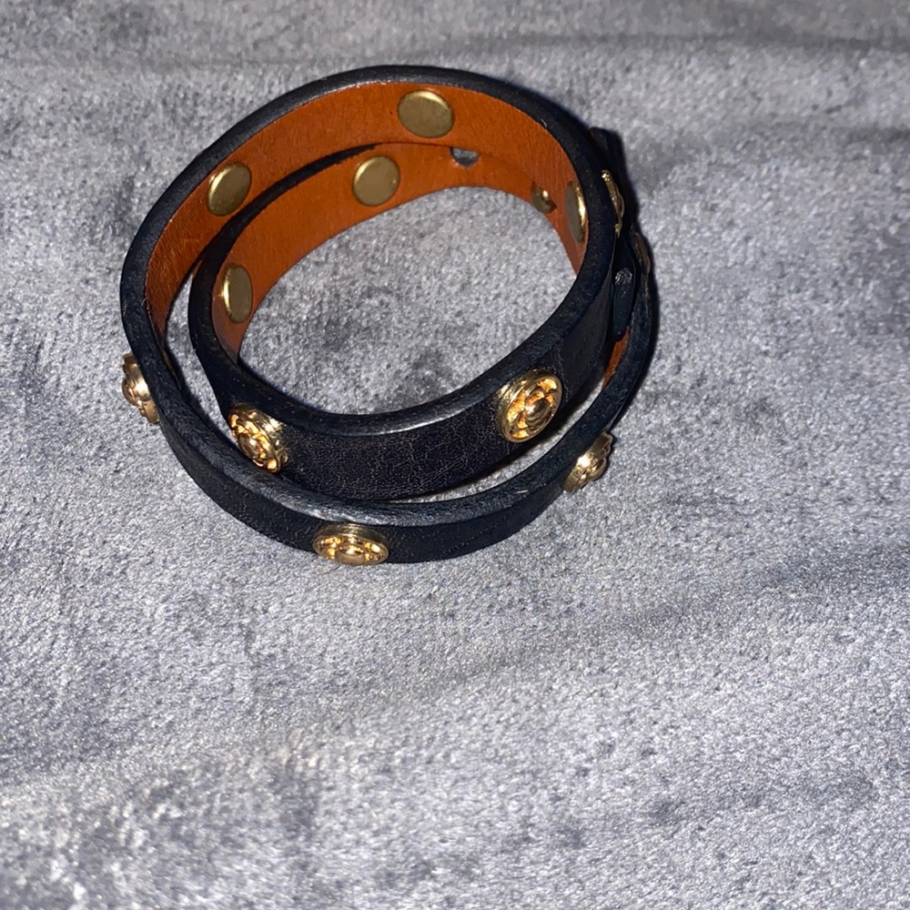Stella & Dot adjustable leather bracelet